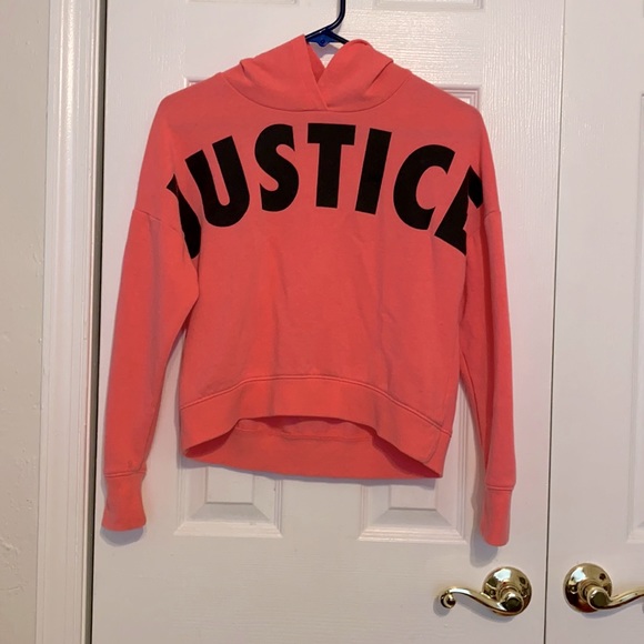 Justice Other - Justice Pink Crop Hoodie size 12